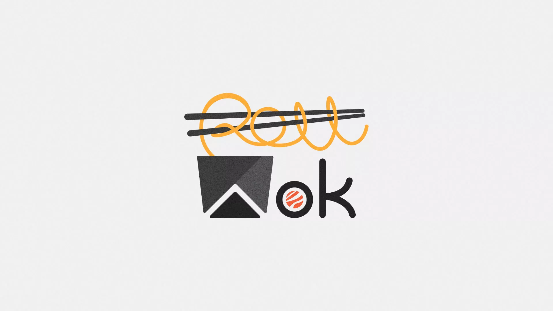 Разработка логотипа в Богдановиче для суши-бара «Roll Wok Club»