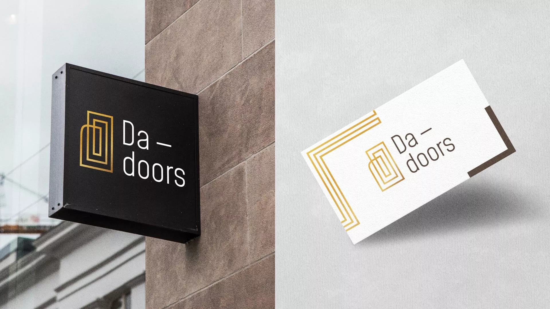 Разработка логотипа для компании «DA-DOORS» в Богдановиче